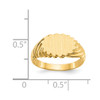 Lex & Lu 14k Yellow Gold Signet Ring LAL96861 - 5 - Lex & Lu