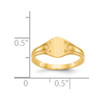 Lex & Lu 14k Yellow Gold Signet Ring LAL96863 - 5 - Lex & Lu