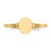 Lex & Lu 14k Yellow Gold Signet Ring LAL96864 - 5 - Lex & Lu