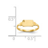 Lex & Lu 14k Yellow Gold Signet Ring LAL96865 - 3 - Lex & Lu