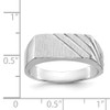 Lex & Lu 14k White Gold Men's Signet Ring LAL96918 - 5 - Lex & Lu