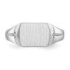 Lex & Lu 14k White Gold Men's Signet Ring LAL96919 - 4 - Lex & Lu