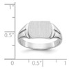 Lex & Lu 14k White Gold Men's Signet Ring LAL96919 - 5 - Lex & Lu