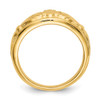Lex & Lu 14k Yellow Gold Polished Ladies Claddagh Ring LAL96922 - 2 - Lex & Lu