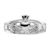 Lex & Lu 14k White Gold Ladies Claddagh Ring LAL96923 - 5 - Lex & Lu