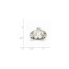 Lex & Lu 14k White Gold Ladies Claddagh Ring LAL96924 - 3 - Lex & Lu