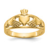 Lex & Lu 14k Yellow Gold Polished Ladies Claddagh Ring LAL96925 - Lex & Lu