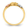 Lex & Lu 14k Tri-color Gold Plumeria Ring LAL96942 - 2 - Lex & Lu