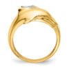 Lex & Lu 14k Two-tone Gold Polished Dolphin Ring - 2 - Lex & Lu