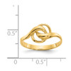 Lex & Lu 14k Yellow Gold Free Form Ring - 5 - Lex & Lu