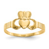 Lex & Lu 14k Yellow Gold Ladies Claddagh Ring LAL96957 - Lex & Lu