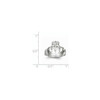 Lex & Lu 14k White Gold Ladies Claddagh Ring LAL96959 - 3 - Lex & Lu