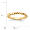 Lex & Lu 14k Yellow Gold Polished Twisted Band - 3 - Lex & Lu