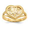 Lex & Lu 14k Yellow Gold #1 Mom in Heart Ring - Lex & Lu