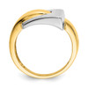 Lex & Lu 14k Two-tone Gold Polished Buckle Ring LAL97026 - 2 - Lex & Lu