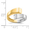 Lex & Lu 14k Two-tone Gold Square Overlapping Ring - 3 - Lex & Lu