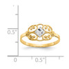 Lex & Lu 14k Yellow Gold Filigree Ring LAL97038 - 3 - Lex & Lu