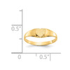 Lex & Lu 14k Yellow Gold Heart Signet Ring LAL97052 - 3 - Lex & Lu