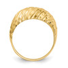 Lex & Lu 14k Yellow Gold D/C Domed Ring - 2 - Lex & Lu