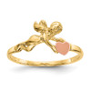 Lex & Lu 14k Two-tone Gold Angel & Heart Ring - Lex & Lu