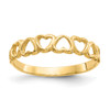 Lex & Lu 14k Yellow Gold High Polished Heart Band Ring - Lex & Lu