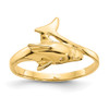 Lex & Lu 14k Yellow Gold Dolphin Ring LAL97071 - Lex & Lu