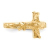 Lex & Lu 14k Yellow Gold D/C Crucifix Ring LAL97081 - 5 - Lex & Lu