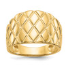 Lex & Lu 14k Yellow Gold Marquise Pattern Dome Ring - Lex & Lu