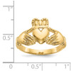 Lex & Lu 14k Yellow Gold Men's Claddaugh Ring LAL97115 - 3 - Lex & Lu