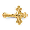 Lex & Lu 14k Yellow Gold Satin & D/C Crucifix Ring - 5 - Lex & Lu