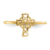 Lex & Lu 14k Yellow Gold Polished Celtic Cross Ring - 5 - Lex & Lu