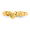 Lex & Lu 14k Yellow Gold Polished Adjoining Hearts Ring - 5 - Lex & Lu