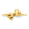 Lex & Lu 14k Yellow Gold Polished Hearts Ring - 5 - Lex & Lu