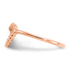 Lex & Lu 14k Rose Gold Polished & Textured Heart Ring - 3 - Lex & Lu