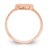 Lex & Lu 14k Rose Gold Polished Textured Heart Ring - 2 - Lex & Lu