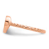 Lex & Lu 14k Rose Gold Polished Textured Heart Ring - 3 - Lex & Lu