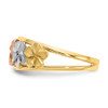 Lex & Lu 14k Two-tone Gold Satin/Polished D/C Flower Ring - 3 - Lex & Lu