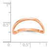 Lex & Lu 14k Rose Gold Wave Fashion Thumb Ring - 4 - Lex & Lu