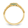 Lex & Lu 14k Yellow Gold Enamel Claddagh Ring - 2 - Lex & Lu