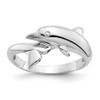 Lex & Lu 14k White Gold Dolphin Ring - Lex & Lu