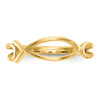 Lex & Lu 14k Yellow Gold Polished Ichthus Fish Ring - 5 - Lex & Lu