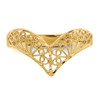 Lex & Lu 14k Yellow Gold D/C Filigree Ring LAL97280 - 5 - Lex & Lu