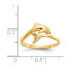 Lex & Lu 14k Yellow Gold Dolphin Ring LAL97286 - 3 - Lex & Lu