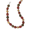 Lex & Lu Sterling Silver Tiger/Carnelian/Reconstituted Coral/FWC Pearl Necklace - 2 - Lex & Lu