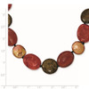 Lex & Lu Sterling Silver Tiger/Carnelian/Reconstituted Coral/FWC Pearl Necklace - 5 - Lex & Lu