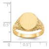 Lex & Lu 14k Yellow Gold Signet Ring LAL97309 - 5 - Lex & Lu