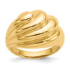 Lex & Lu 14k Yellow Gold Polished Swirl Dome Ring LAL97319 - Lex & Lu
