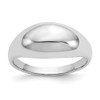 Lex & Lu 14k White Gold Polished Dome Ring LAL97325 - Lex & Lu