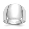 Lex & Lu 14k White Gold Polished Dome Ring LAL97326 - Lex & Lu