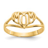 Lex & Lu 14k Yellow Gold Polished Mom Heart Ring - Lex & Lu